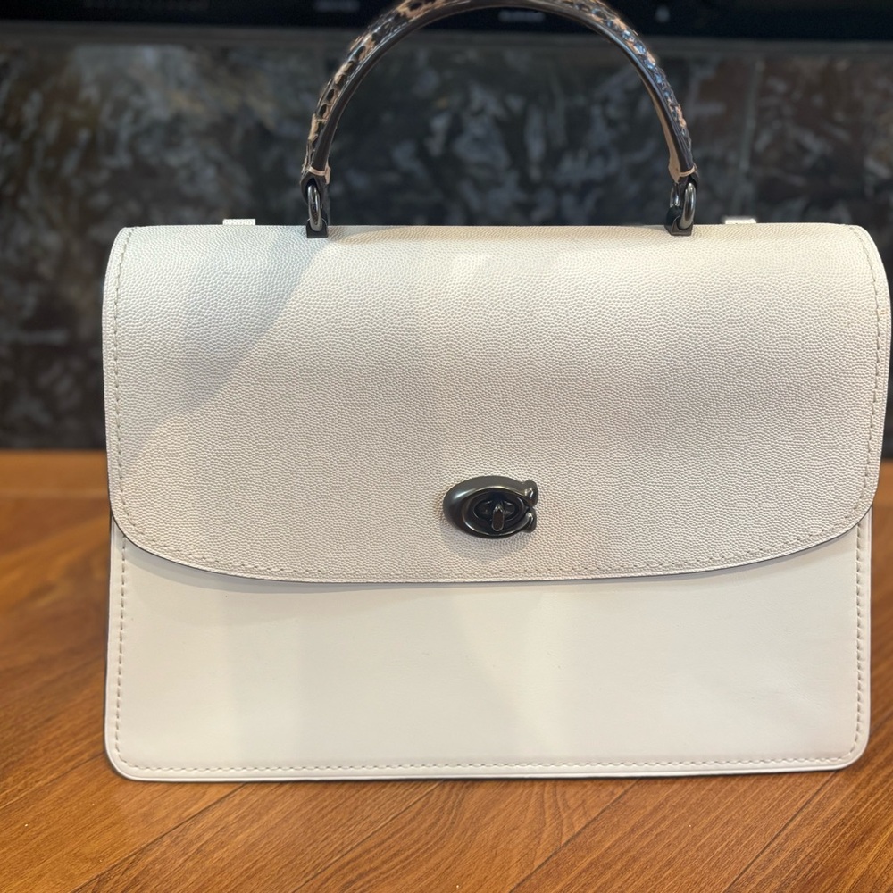 Coach Large Parker 32 Colorblock w/ snakeskin